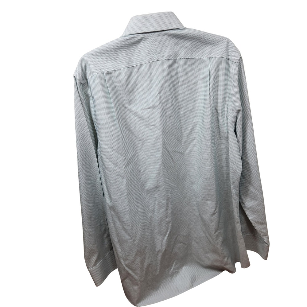 Charles Tyrwhitt Slim Fit Green Gingham Non Iron Mens Dress Shirt Size 16 1/2 35 - Picture 3 of 6